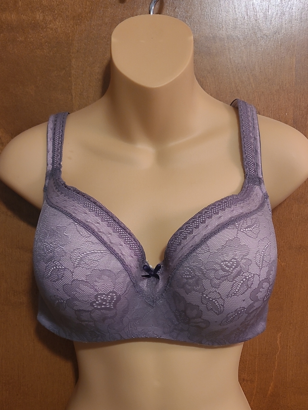 Cacique Lavender Lace Full-Coverage Underwire Bra